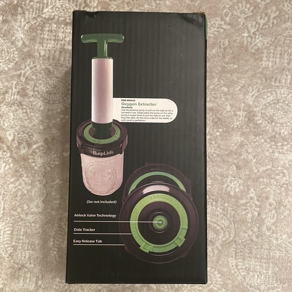 Brand New 4-Pack Burp Lids Curing Kit Wide Mouth Mason Jars Vacuum Seal w/ Pump - Picture 9 of 14